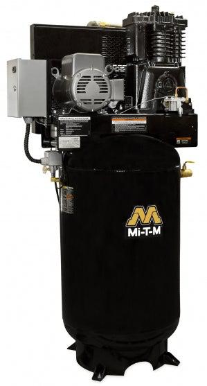 Mi-T-M Two Stage Electric Stationary Air Compressors - 18 CFM - 175 PSI - 5 HP - 80 gal - Simplex Vertical - Ysert
