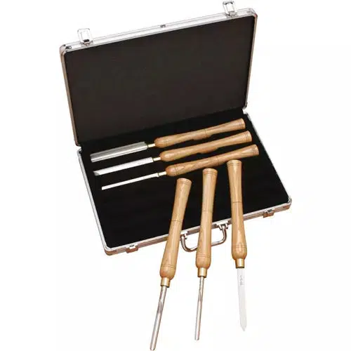 Grizzly H7924 - 6-Pc. Lathe Chisel Set in Aluminum Box - Ysert