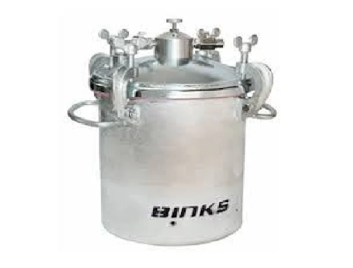 Binks 183G 2 Gallons ASME Galvanized Carbon Steel Pressure Tank - No Regulator & No Agitator - Ysert