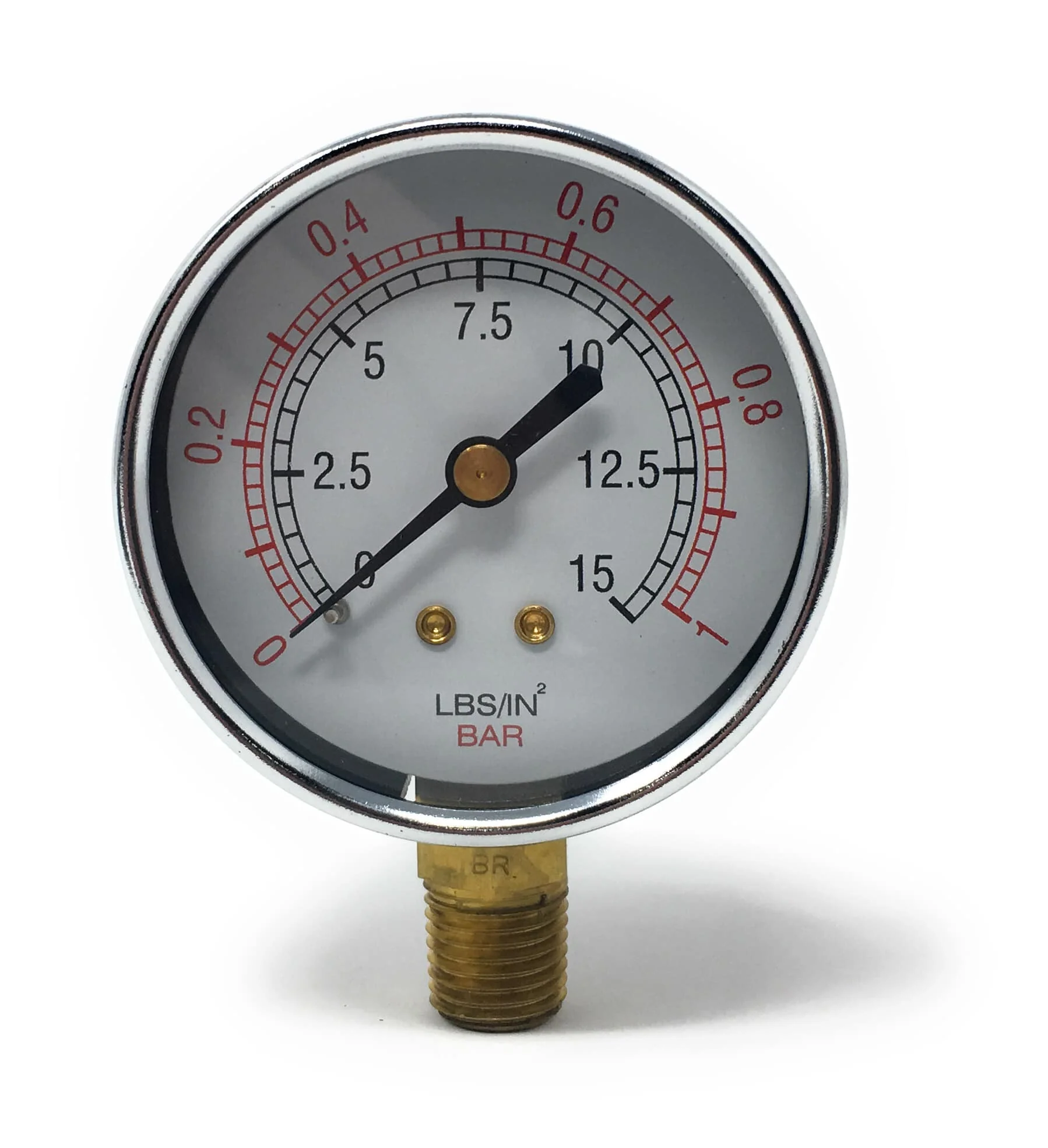 Binks 83-1636 Guage 1/4”npt(m) - 15# - Ysert