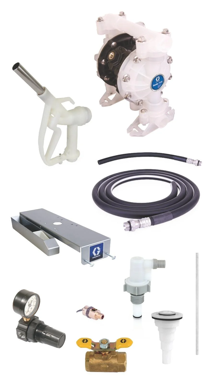 SD™ Blue Pump Drum Package - 2 ft (0.61 m) Suction Hose Length - Manual Nozzle - 3/4 in. BSPP Fittings - Ysert