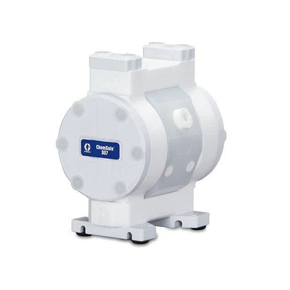 ChemSafe 307 Air Operated Double Diaphragm Plastic Pump with PTFE Seat, PTFE Ball, Overmolded PTFE Diaphragm, PTFE Fluid Path & BSPT Port - Ysert