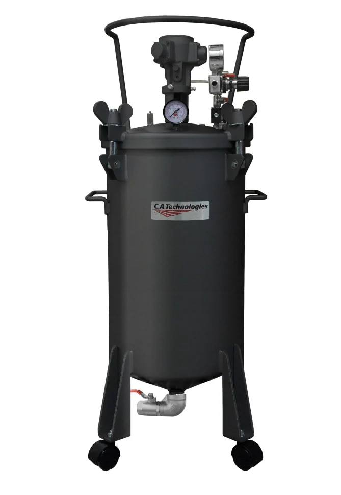 C.A Technologies 10 gallon (NON-ASME) Air Agitated Bottom Outlet Pressure Tank - DOUBLE REGULATED - Ysert