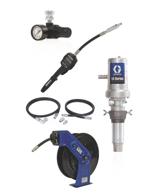 Graco 24K800 Ld Series 5:1 Deluxe Oil Pump With Sd™ Series 1/2 In. X 50 Ft. Hose Reel Package - Manual Meter Type - Ysert