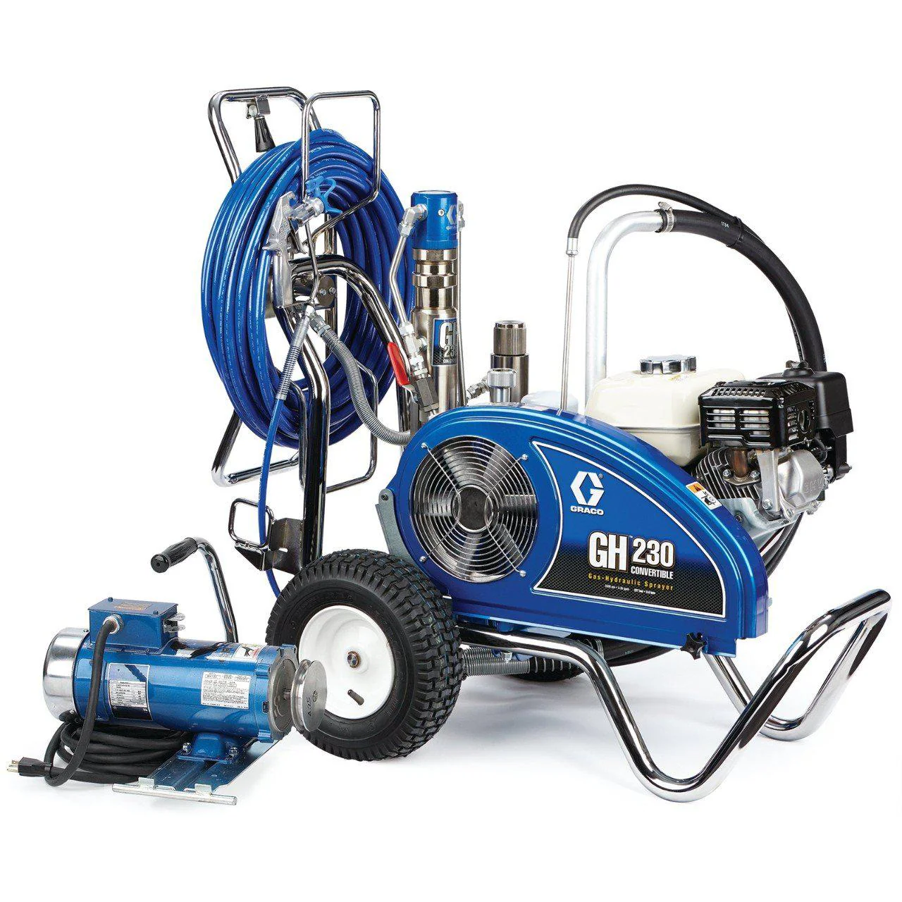 Graco GH 230 Convertible ProContractor Series Gas Hydraulic Airless Sprayer with Electric Motor Kit - Ysert