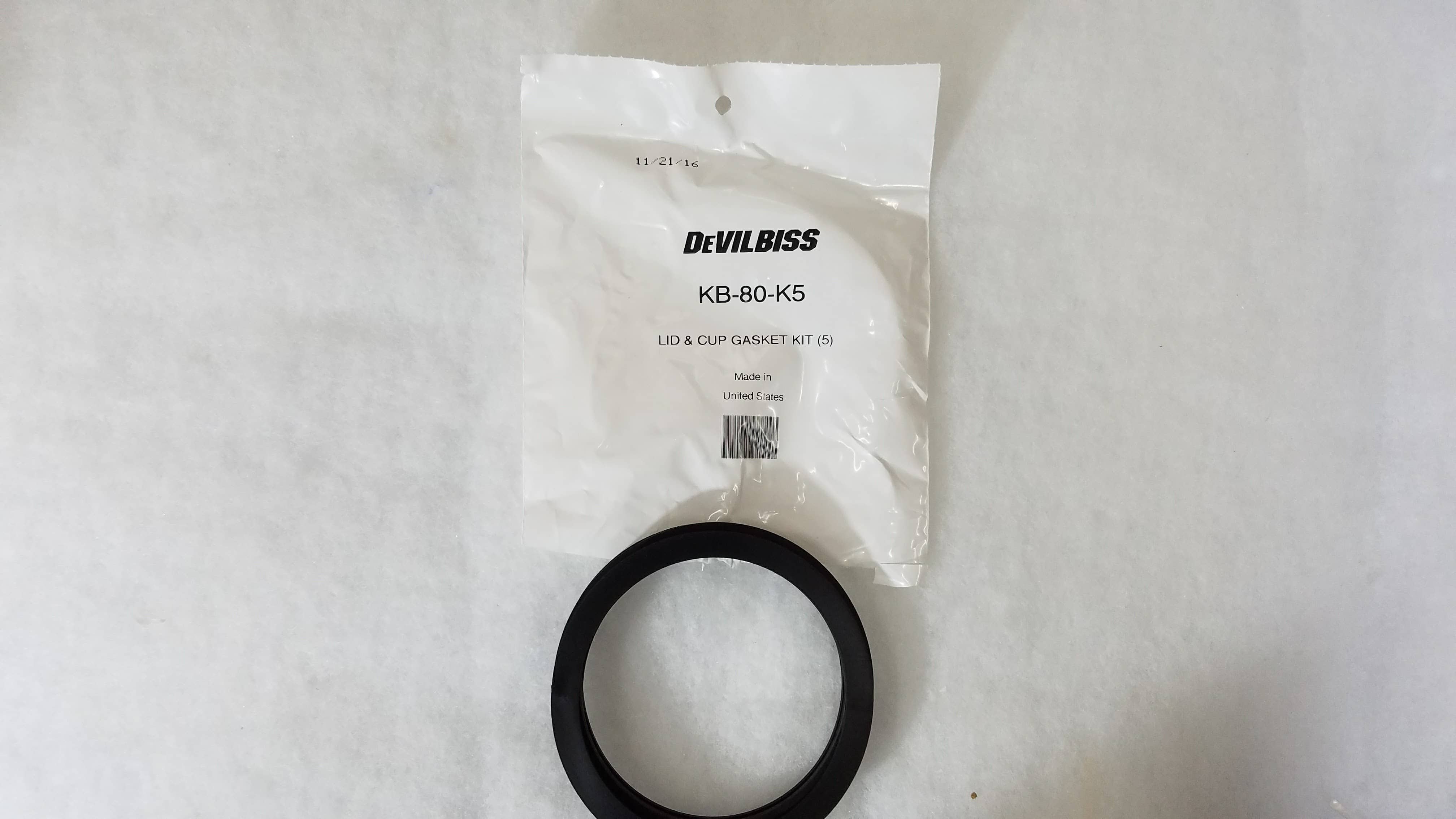 Devilbiss KB-80-K5 Lid & Cup Gasket Kit - Ysert