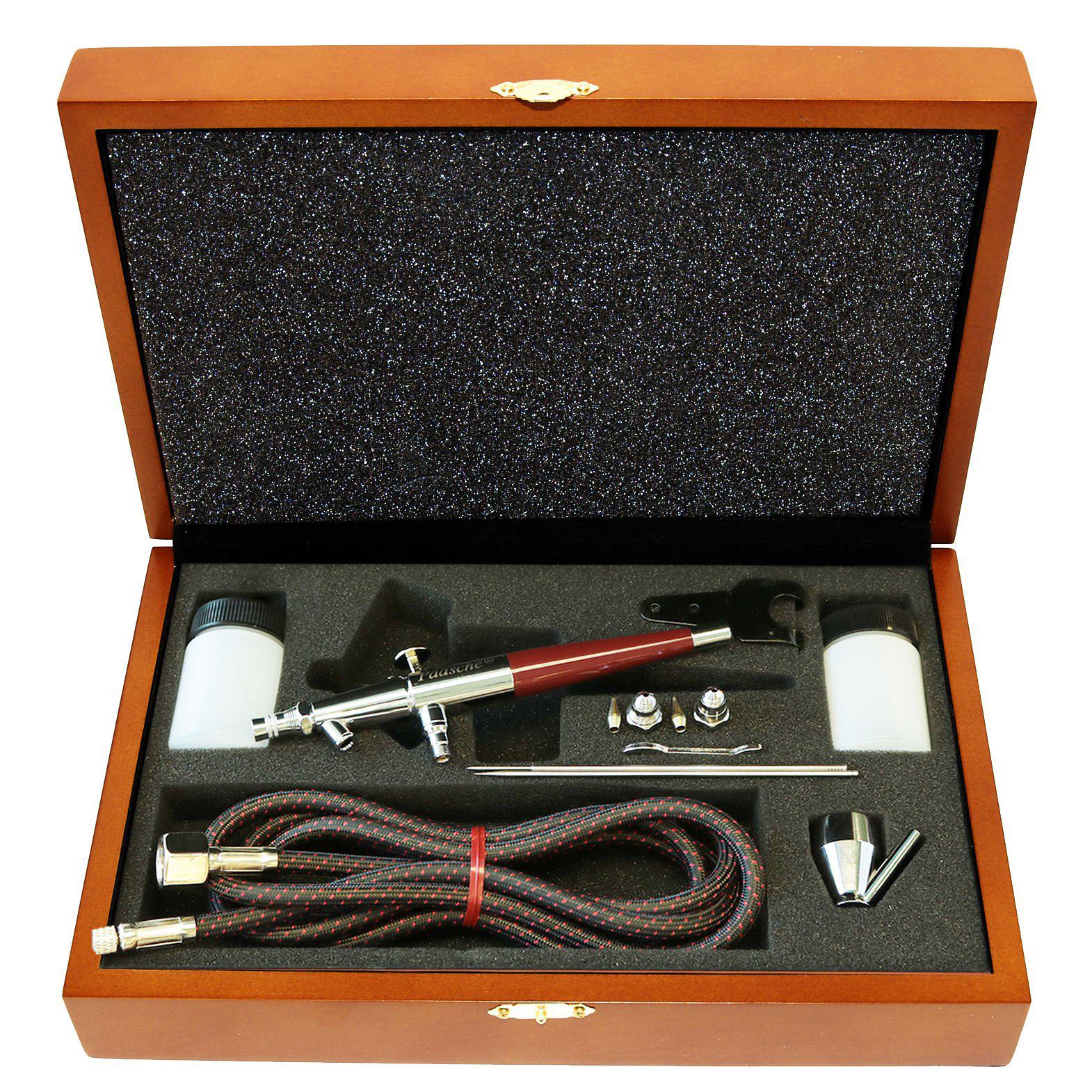 Paasche Wood Box Set w/ VL & All Three Heads - Ysert