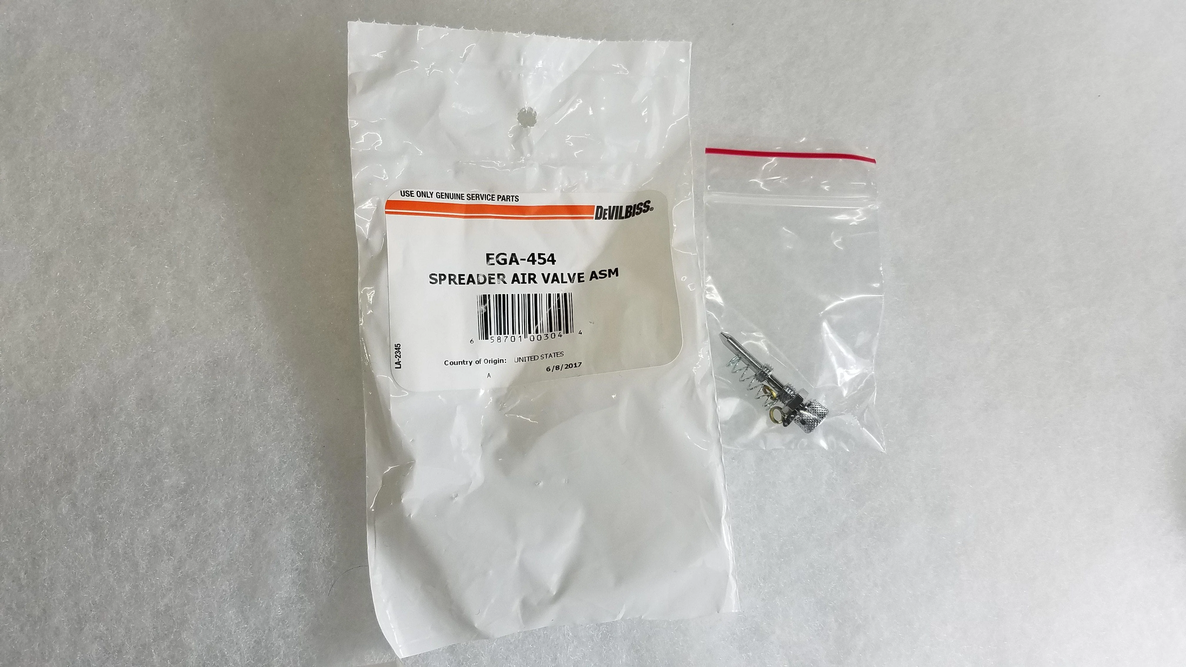 Devilbiss EGA-454 Fan Adjustment Valve Asm - Ysert