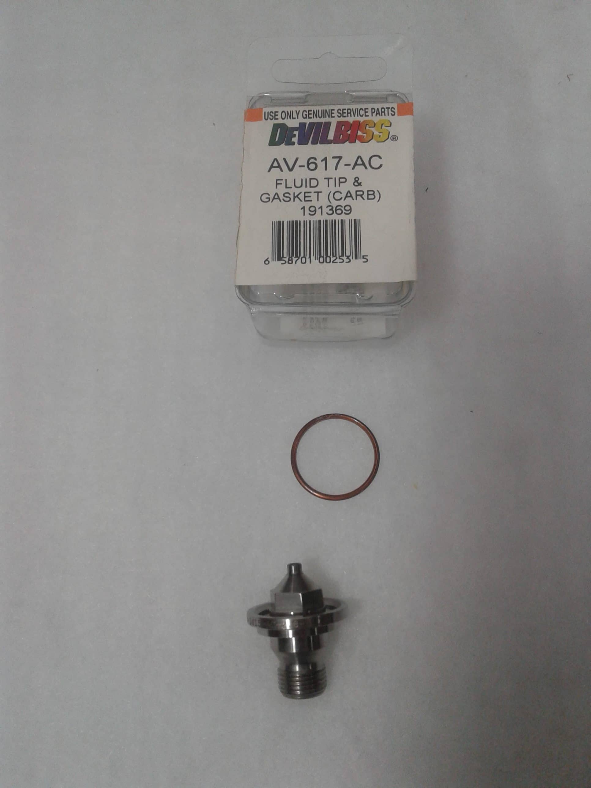 Devilbiss AV-617-AC 191369 Fluid Tip & Gasket (Carb) - Ysert