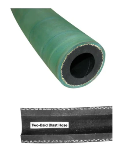 Clemco Standard 2-Braid Blast Hose - 1″ ID  x 25′ - Uncoupled - Ysert
