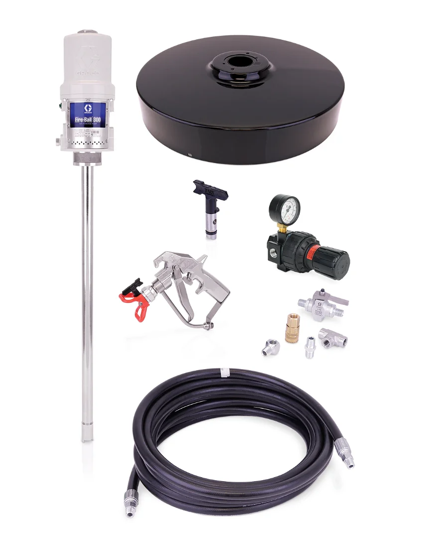 Graco 226269 Fire-Ball® 300 Series 15:1 Undercoating 400 lb. (181 kg) Pump - Stationary Package - Ysert