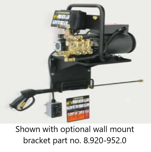 K'A'RCHER 1400 PSI @ 1.8 GPM Direct Drive 2hp 120V Single Phase Kärcher KE 20 Amps Cold Water Electric Pressure Washer - HD  Wall Mounted - Ysert