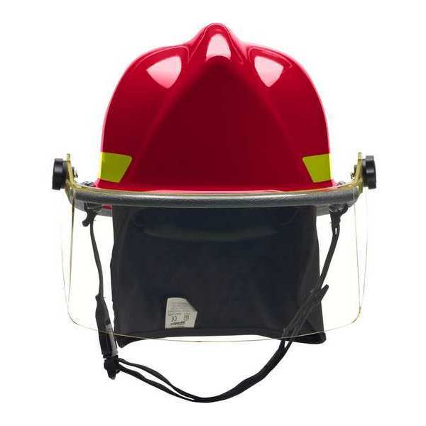 Bullard Fire Helmet, Modern Style (Red Thermoplastic, 4 pt Ratchet) - Ysert