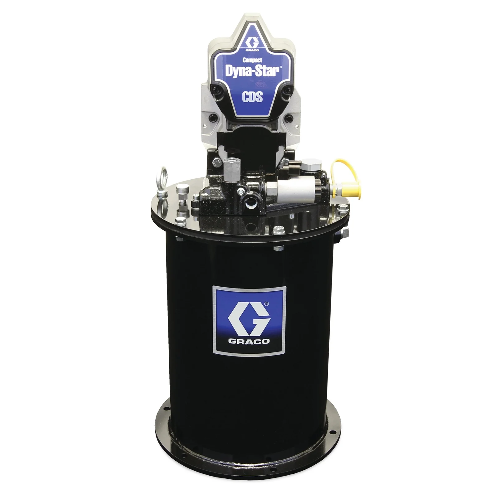 Graco Compact Dyna-Star® 24 VDC Vent-Valve Grease Pump, 12 L Reservoir, Follower Plate, Pressure and Level Reporting - Ysert
