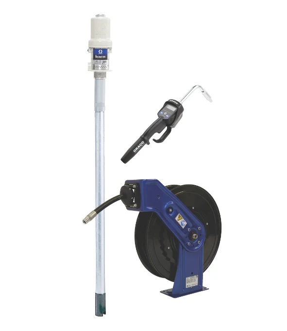 Graco 248623 Mini Fire-Ball® 225 3:1 1/2 In. X 50 Ft. (12.7 Mm X 15.2 M) Manual Hose Reel Package For Oil - Ysert