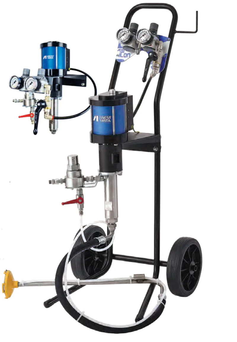 IWATA ICON Series ICON-M233N-S2 30:1 3046 PSI Multi Spray Pump & Kit w/ Assembled on Cart Frame - Ysert