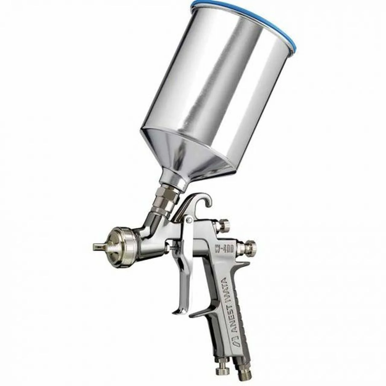 IWATA W400LV-144G Gravity Fed Spray Gun w/ PCG10EM 1000ML Aluminum Cup - Ysert