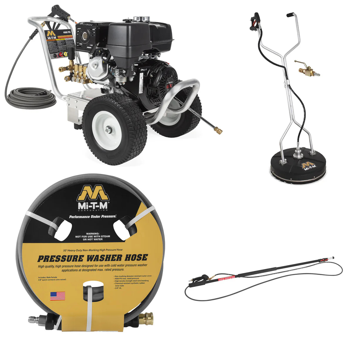 Mi-T-M 4000 PSI, 3.5 GPM Aluminum DD AR Pump, Bolt on Unloader Pressure Washer, Start Your Own Business Kits - Ysert