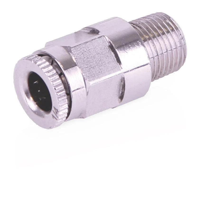 CSP Lubrication Point Fitting - Push-To-Connect Stud - 1/4 inch OD tube x 1/8 inch NPT male straight, 625 psi - Ysert