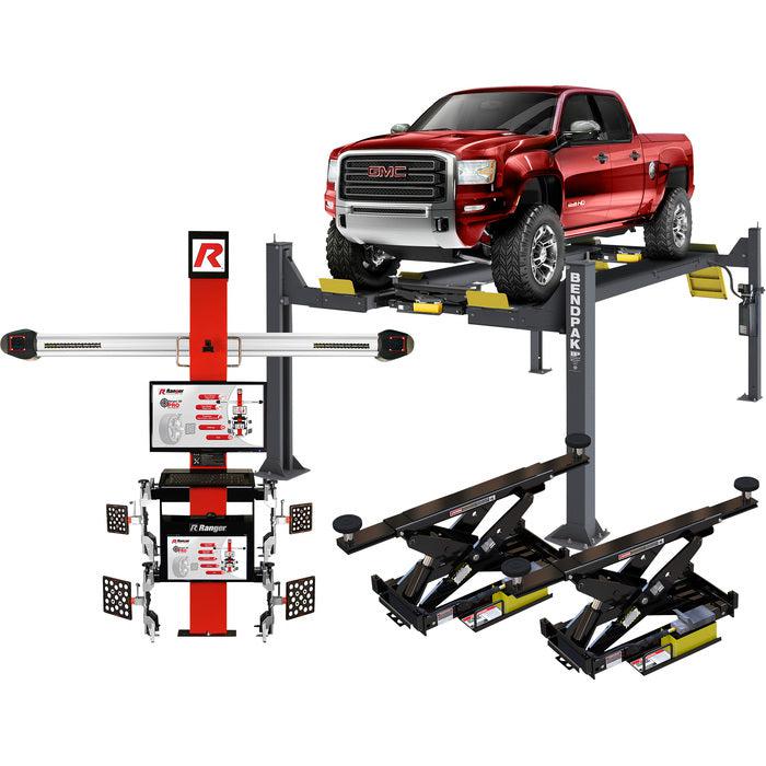 HDS-14LSX 14,000-lb. Capacity  Alignment Lift  Extended  Includes Turnplates and Slip Plates - Ysert