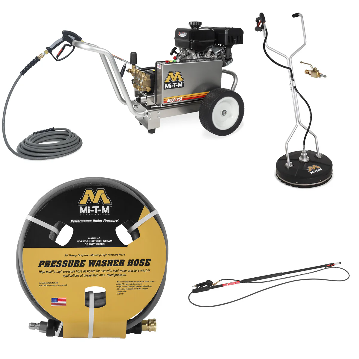 Mi-T-M 4000 PSI, 4.0 GPM Aluminum DD, General Pump, External Bypass Unloader Pressure Washer, Start Your Own Business Kits - Ysert
