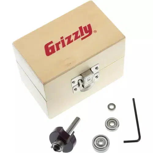 Grizzly H5544 - Deluxe Rabbeting Set 4 Bearings, 1/4
