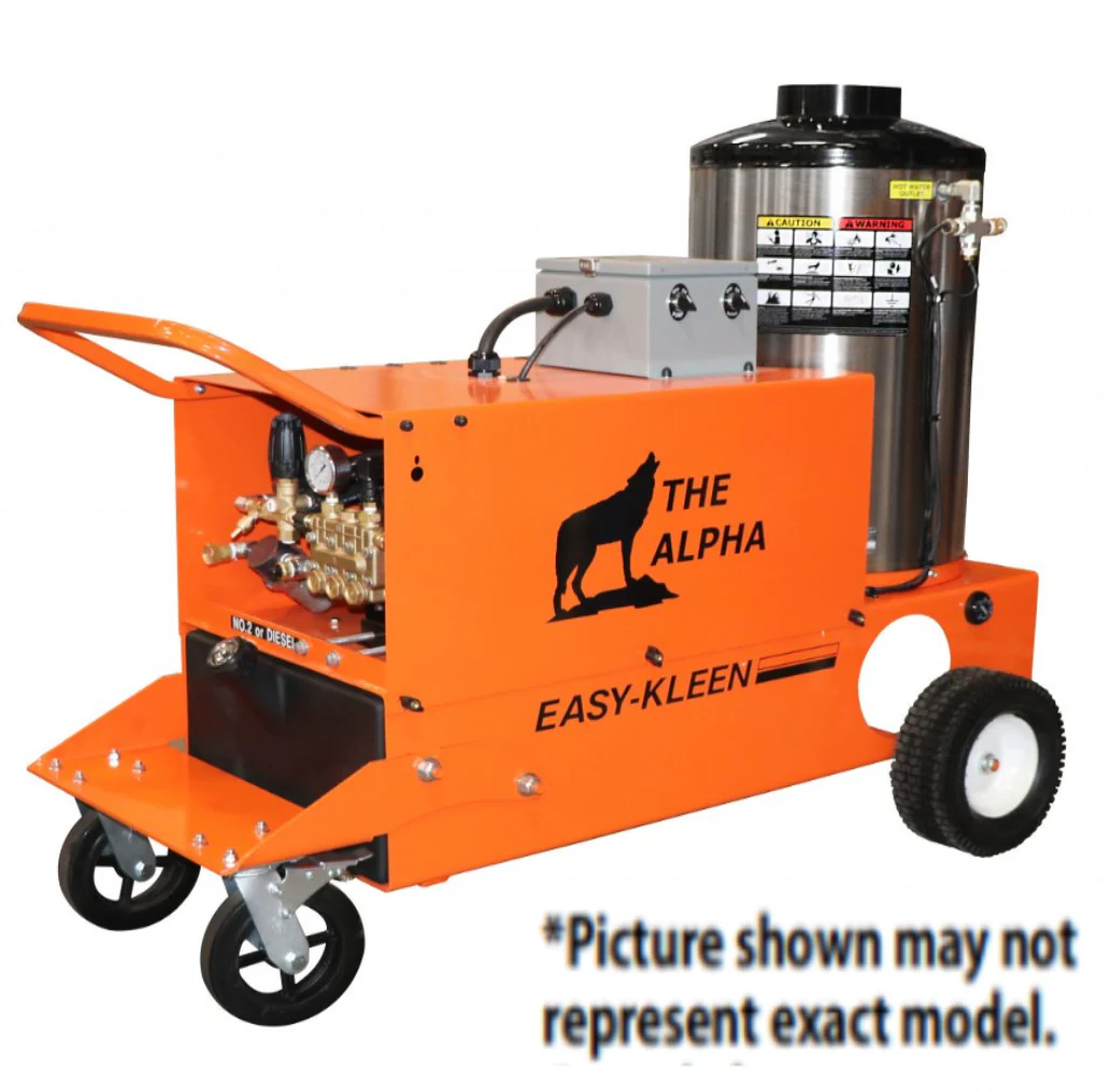 Easy-Kleen 2000 PSI @ 4.0 GPM Flange/Coupling Drive 5 HP 220V/1PH Hot Water Electric Pressure Washer - Oil Fired - Ysert