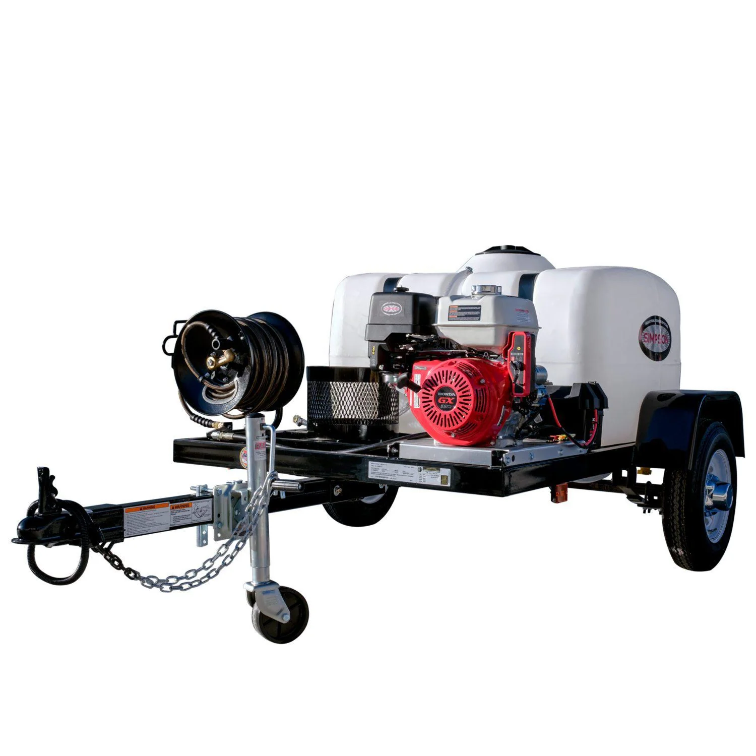 4200 PSI @ 4.0 GPM Cold Water Direct Drive Gas Pressure Washer Trailer by SIMPSON (HONDA® GX390 engine with electric start) (49-State) - Ysert
