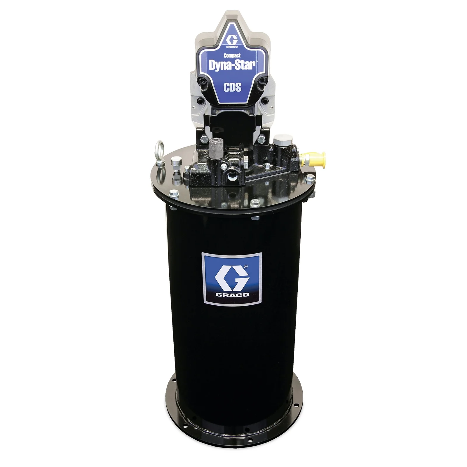 Graco Compact Dyna-Star® 24 VDC Series Progressive Grease Pump and 20 L Reservoir, Follower Plate, Low-Level Switch - Ysert