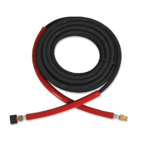 MITM R2 50-foot x 3 ⁄8-inch ID 4500 PSI Hot Water Extension Hose w/ Screw Connects, Swivel & Bend Restrictors - Ysert