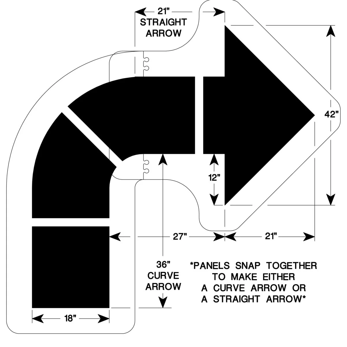 NEWSTRIPE Walgreens Parking Lot Arrow Set - Ysert