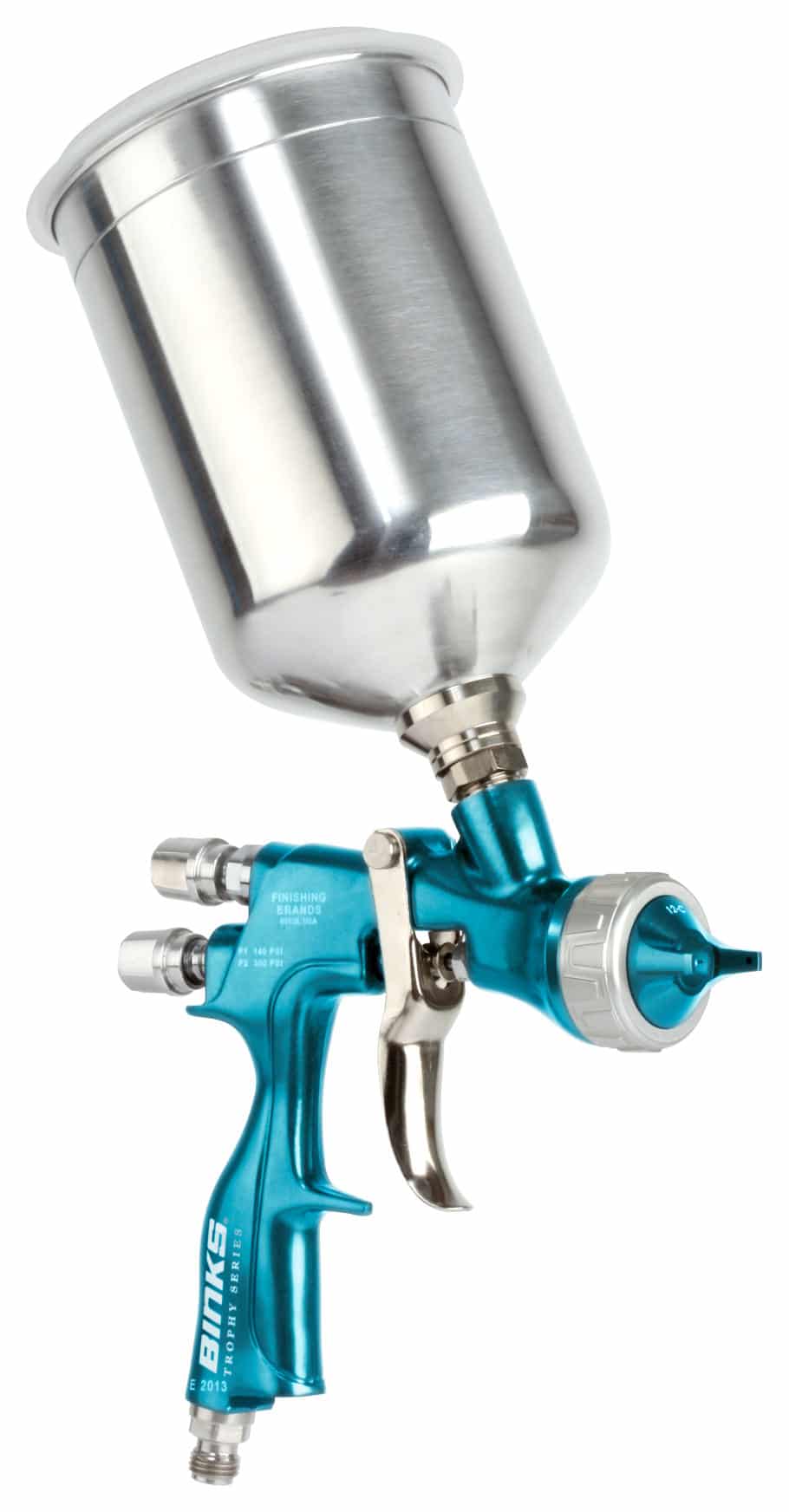 Binks 2466-12HV-32SG Trophy Gravity Fed Spray Gun 1.2 MM fluid Nozzle - Ysert