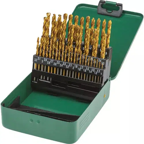 Grizzly PRO T33686 - M2 HSS Metric TiN-Coated Drill Bit Set, 51 Pc. - Ysert