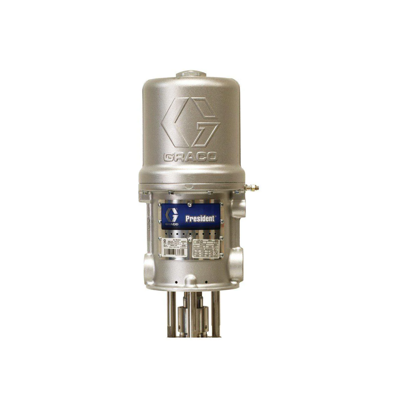 Graco President 30:1 Pneumatic 2-Ball Piston Pump - CS, Drum Length - Ysert