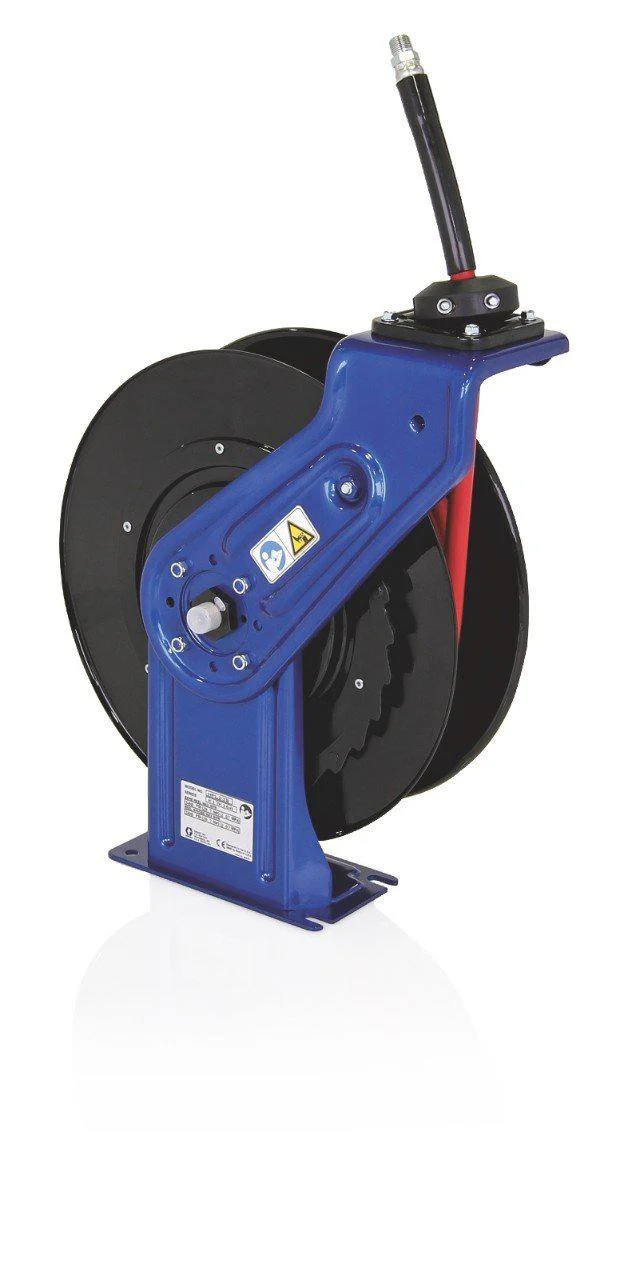 Graco SD10 Series Hose Reel w/ 3/8 in. X 50 ft. Hose - Air/Water - Metallic Blue (Overhead Mount) - Ysert