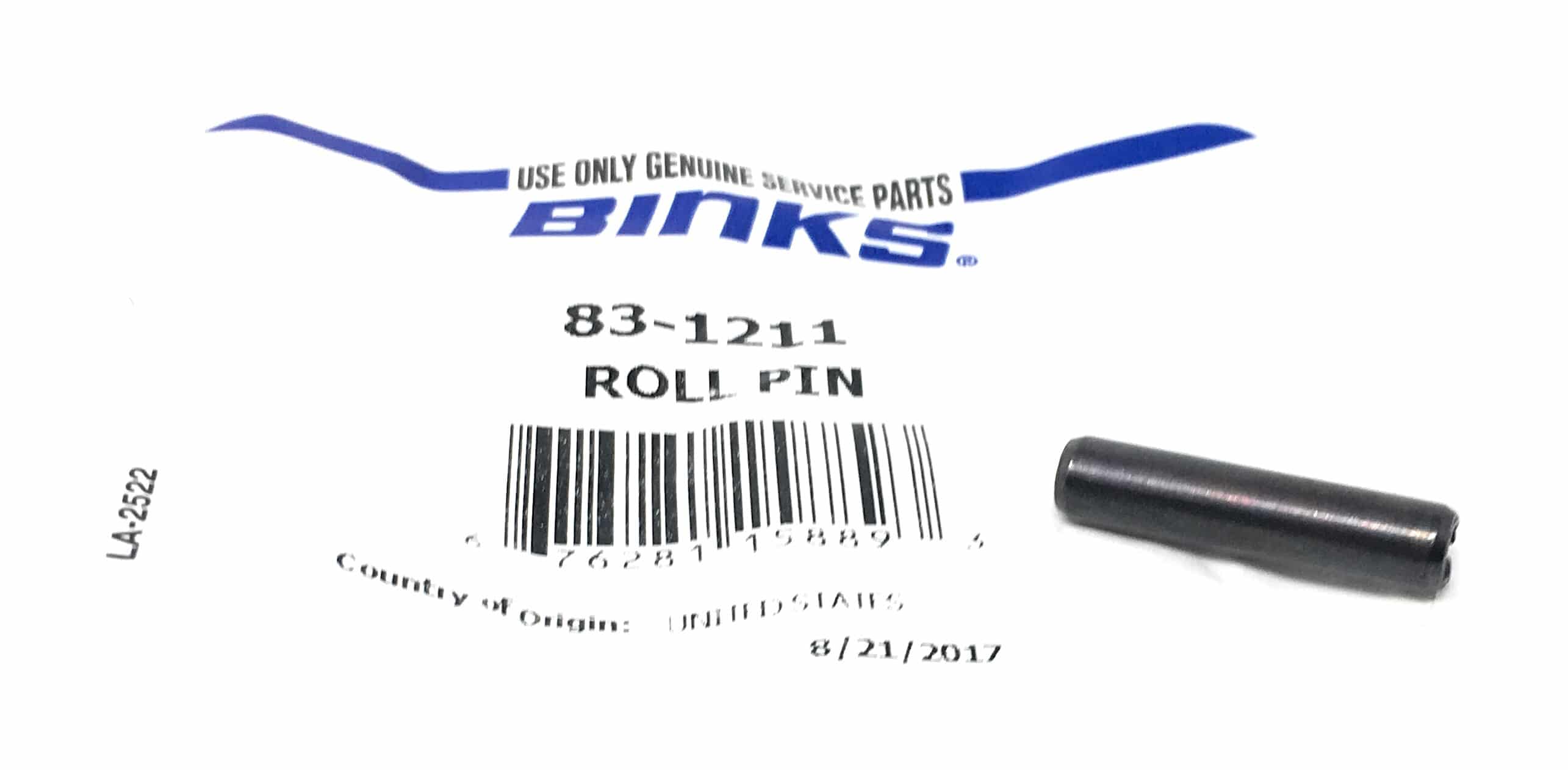 Binks 83-1211 Roll Pin - Ysert