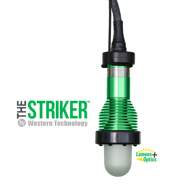 STRIKER™ A-Model LED Lighthead w/ 50ft 14/3 SOOW cable, NON-EXP Proof Reel Short Handle (includes Hook & Dome Diffuser) - Ysert