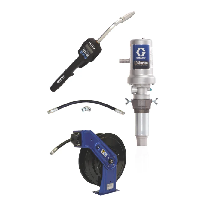 Graco 24J734 Ld Series 3:1 Tank Mount Oil Pump With Sd™ Series Hose Reel Package - Preset Meter Type - Ysert