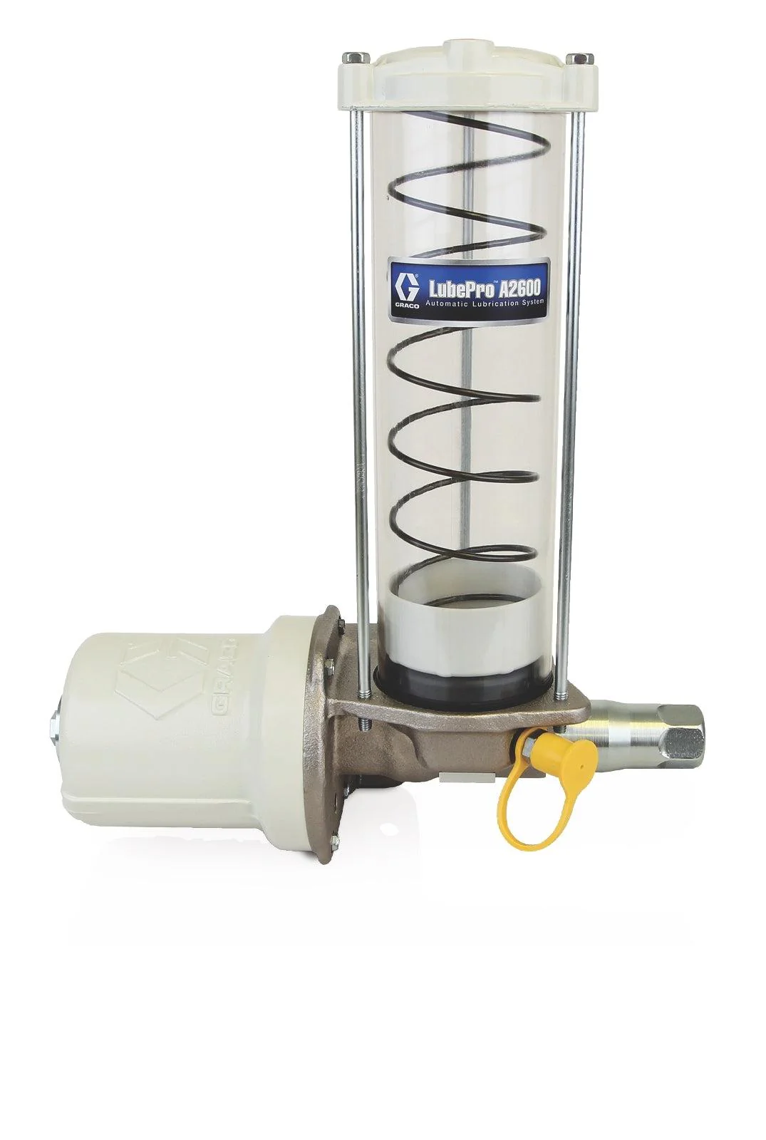 Graco LubePro™ A2600 Horizontal Grease Pump, 2 L Reservoir, Normally Closed, Low Level - BSPP - Ysert