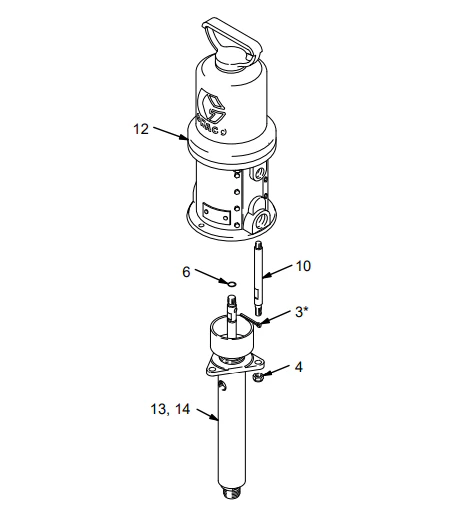 Graco 223595 - Carbon Steel Severe–Duty Displacement Pump Assembly - Ysert