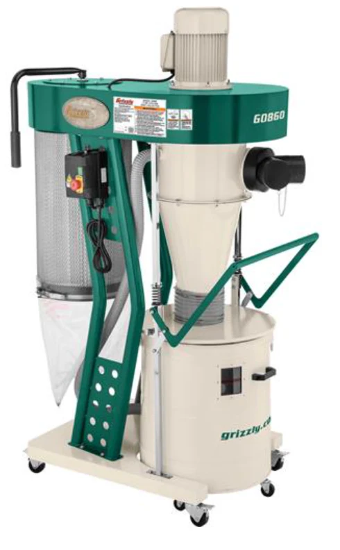 Grizzly G0860 - 1-1/2 HP Portable Cyclone Dust Collector - Ysert