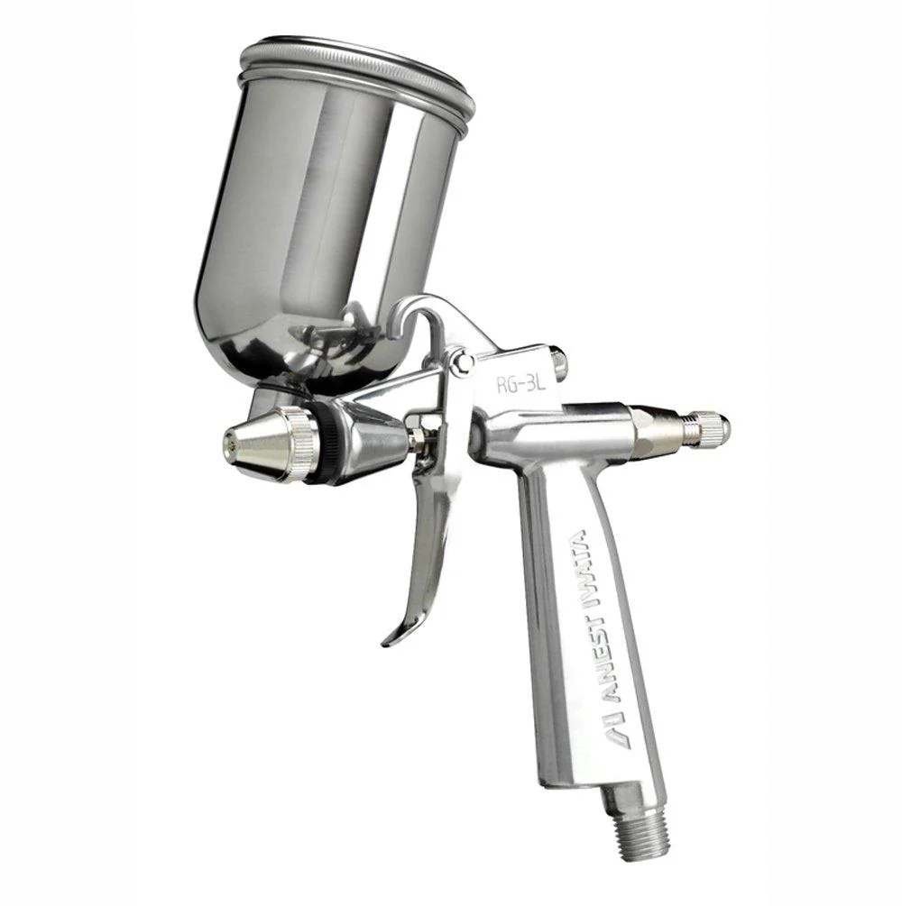 IWATA RG-3L-3 1.0 MM Gravity Feed HVLP Spray Gun w/  w/ PC-61 130ml. SIde Cup - Ysert