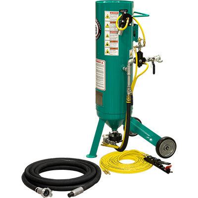 Pirate Brand 121-0530-B Pneumatic Pressure Release System 150 PSI 1.0 CU. FT. Portable Abrasive Blast Pot /  Sandblasting Machine - Ysert