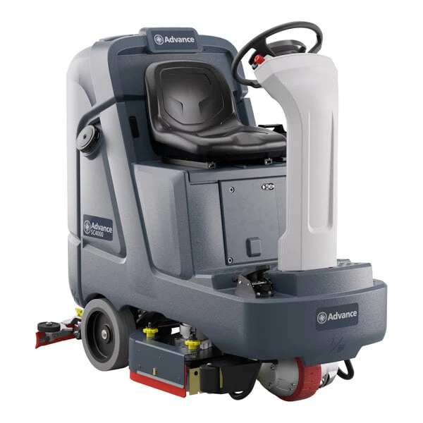 Advance 56120062 SC4000 34D Rider Floor Scrubber Three 234 Ah AGM batteries, onboard charger and pad holders - Ysert