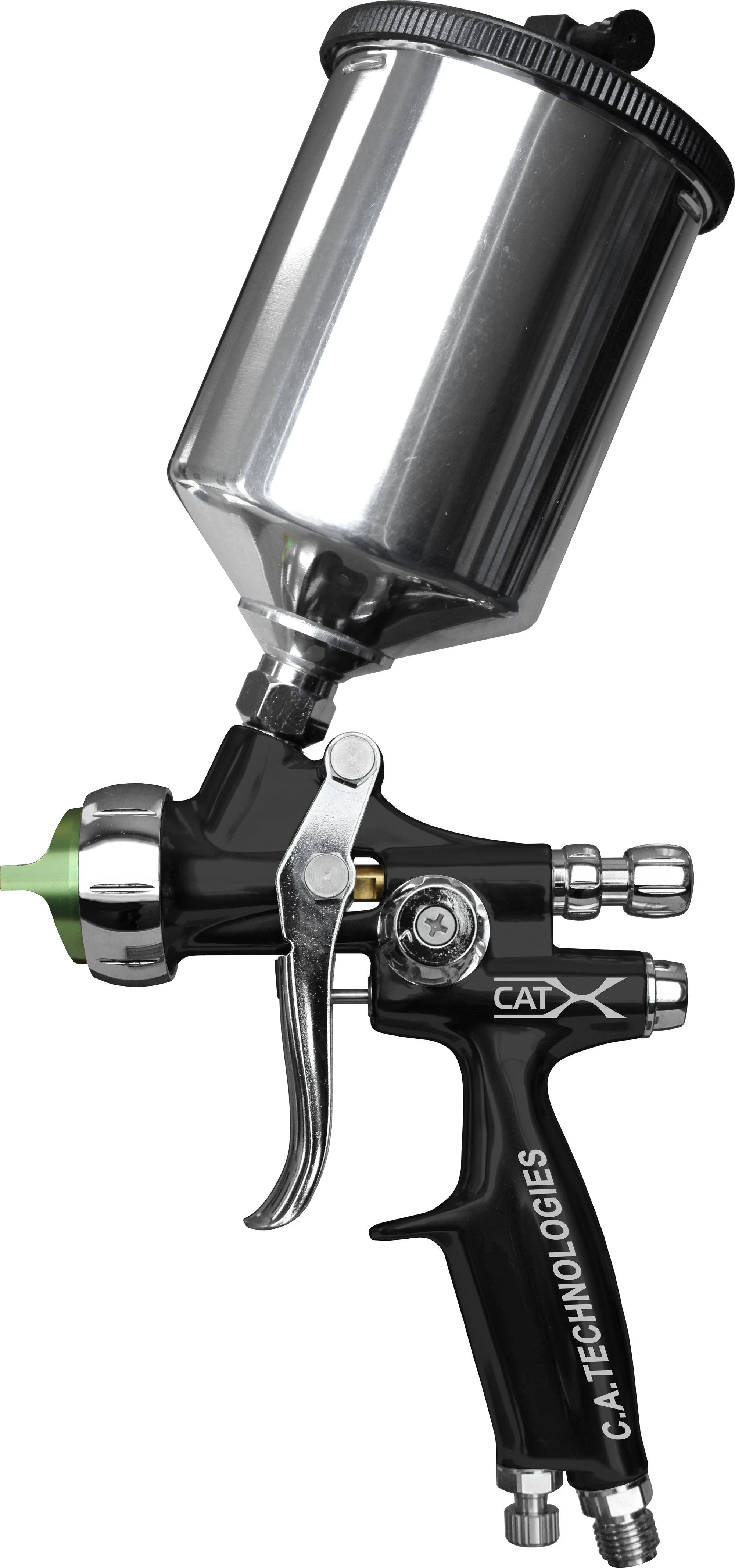 C.A Technologies CAT-X HVLP Premium Gravity Feed Spray Gun - Black Teflon (Fine Finish) Automotive -  CAT Pack - Standard - Ysert