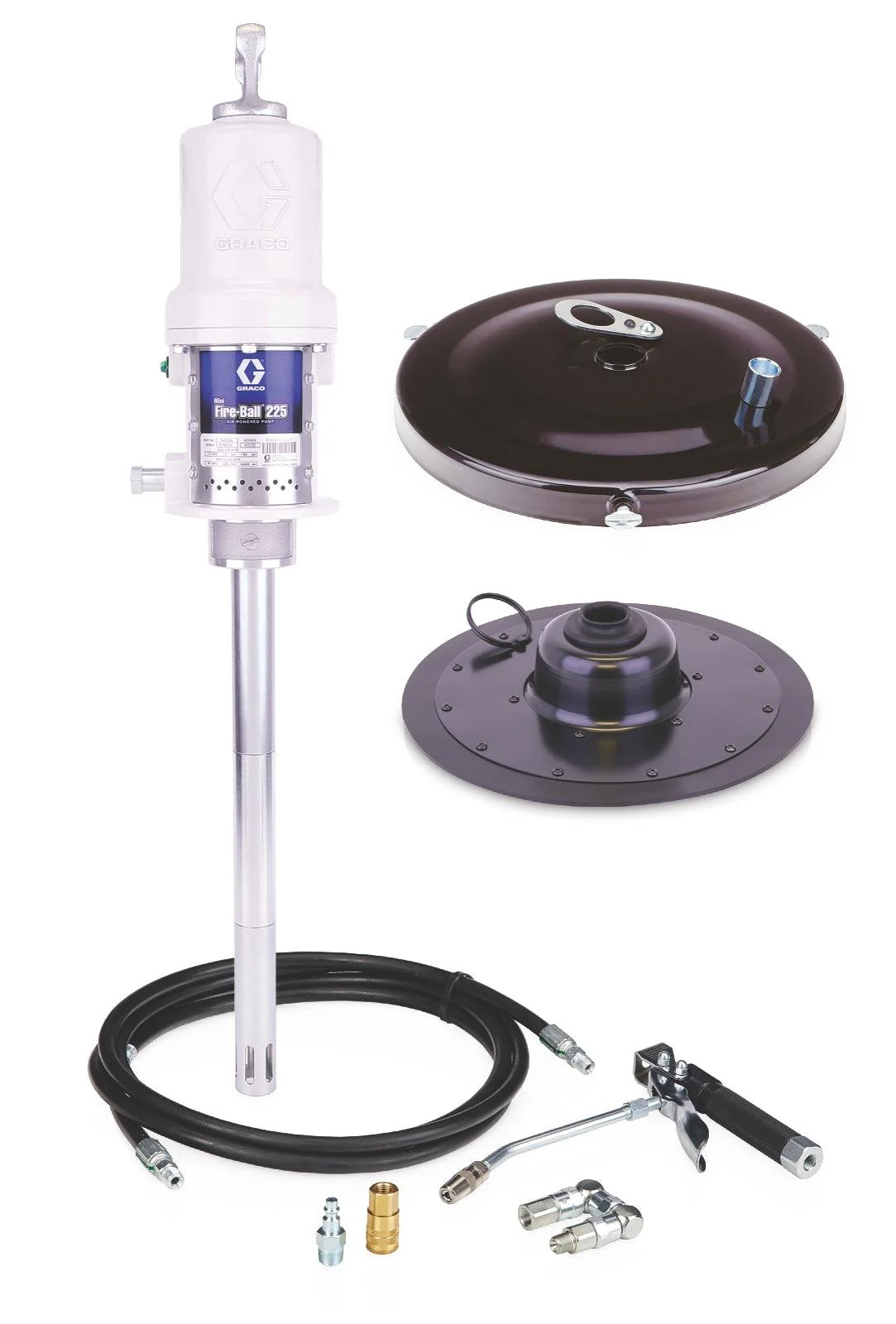 Graco Mini Fire-Ball® 225 50:1 35 lb. (16 kg) Grease Pump with Dispense Kit - Ysert