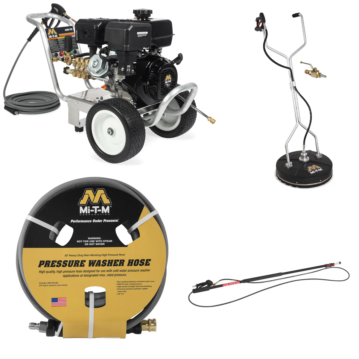 Mi-T-M 4000 PSI, 4.0 GPM Aluminum DD, General Pump, External Bypass Unloader Pressure Washer, Start Your Own Business Kits - Ysert