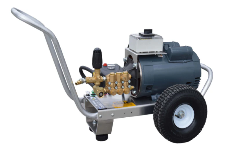 Pressure-Pro Eagle Series 3000 PSI @ 4.0 GPM 230V/1PH/35A/7.5HP AR Pump Direct Drive 215TBDW17031 Motor Cold Water Electric Pressure Washer - Cart - Ysert