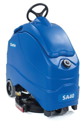 Clarke 56104484 SA40™ 20D Disc Stand On Floor Scrubber 208 Ah wet batteries, onboard charger, pad holder - Ysert