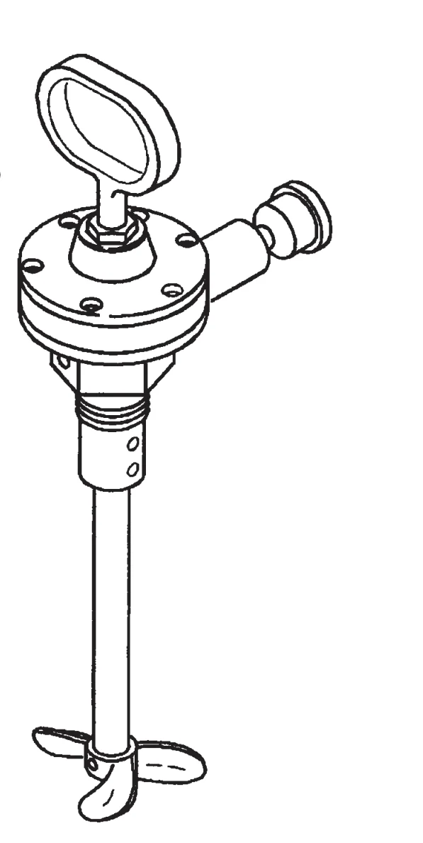 BINKS QMS-430 2 gal Direct Drive SS Shaft Agitator Assembly - Ysert